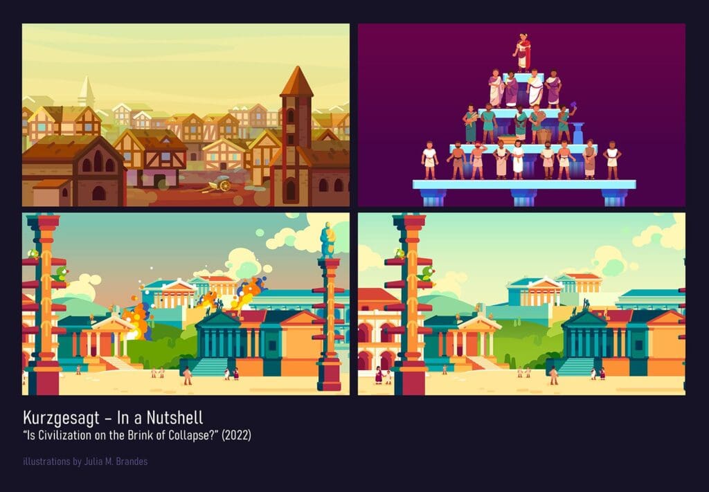 Scenes illustrated for Kurzgesagt (2022).